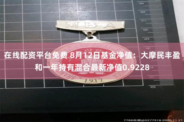 在线配资平台免费 8月12日基金净值：大摩民丰盈和一年持有混合最新净值0.9228