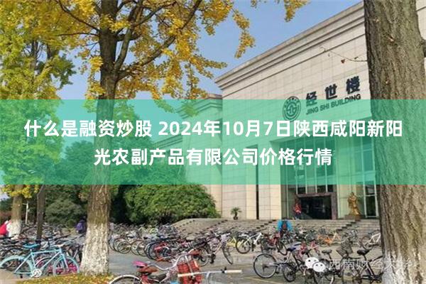 什么是融资炒股 2024年10月7日陕西咸阳新阳光农副产品有限公司价格行情