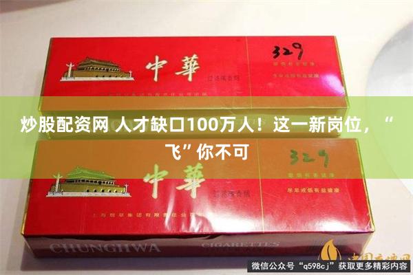 炒股配资网 人才缺口100万人！这一新岗位，“飞”你不可